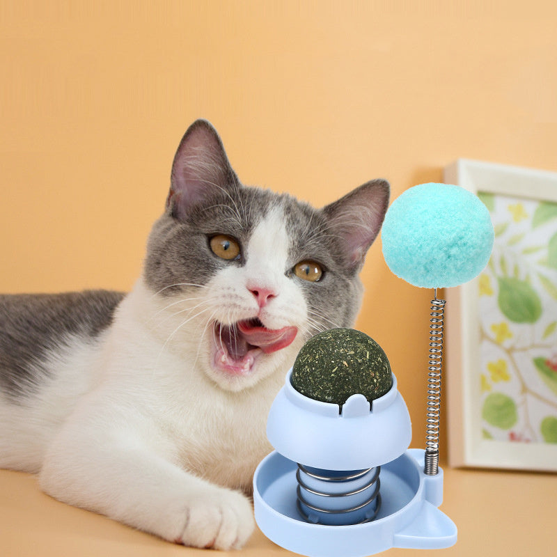 Lucky Cat Licking Mint Ball – Hairball Relief, Teeth Cleaning & Boredom Relief Cat Toy