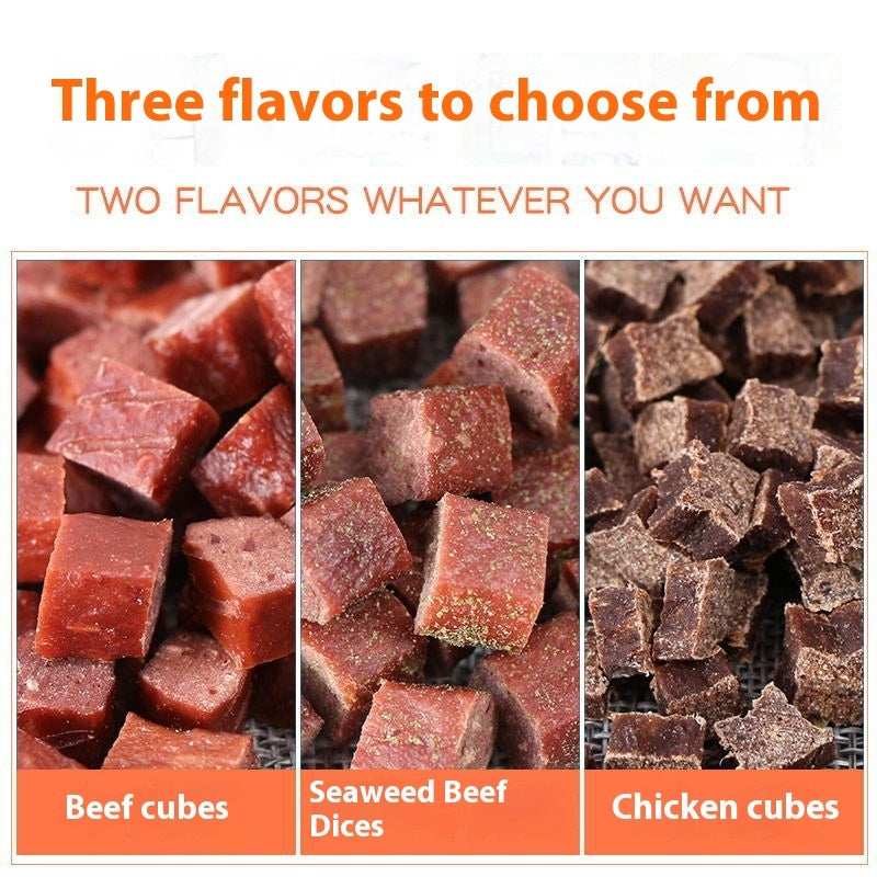 Dog Training Treats – Dried Beef & Chicken Meat Cubes Pet Snacks