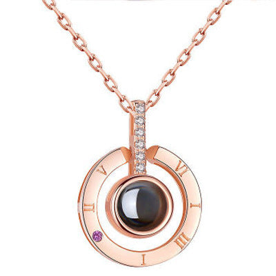 Valentine’s Day Metal Rose Jewelry Box – Necklace Gift