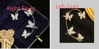 Butterfly Ear Clip and Hook Earrings – Women’s Fashion Jewelry