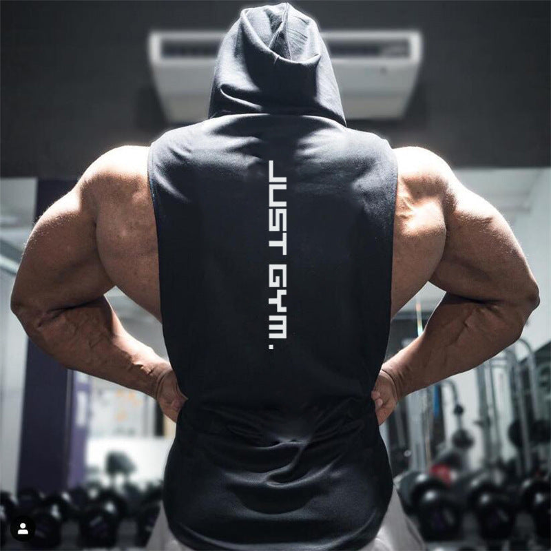 Men’s Hooded Fitness Vest – Loose Fit Workout & Casual Sportswear
