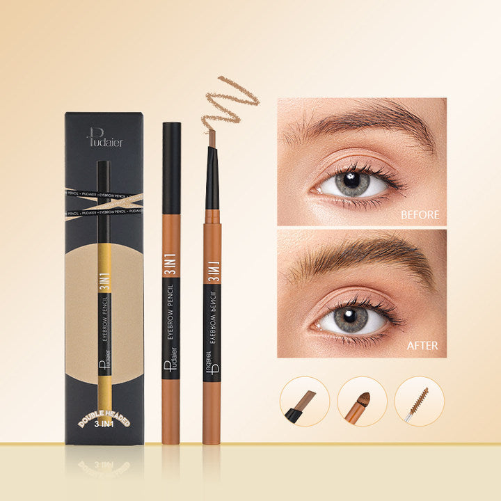 3-in-1 Triangle Waterproof Brow Pencil