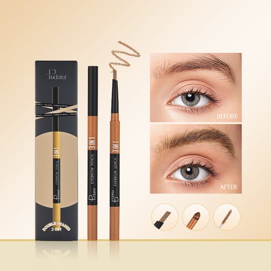 3-in-1 Triangle Waterproof Brow Pencil