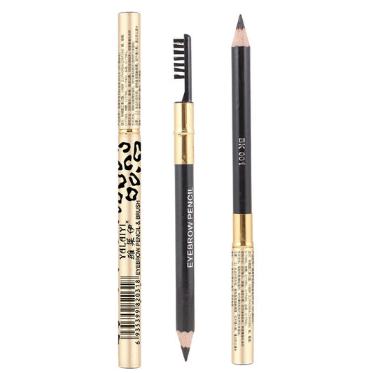 Yalaiyi Leopard Print Eyebrow Pencil – Waterproof, Long-Lasting, Natural Look