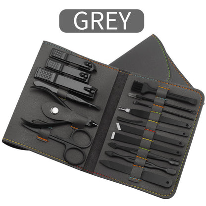 16pcs Nail Grooming Kit – Clippers, Trimmers, Ear Pick & Manicure/Pedicure Tools Set with Storage Bag