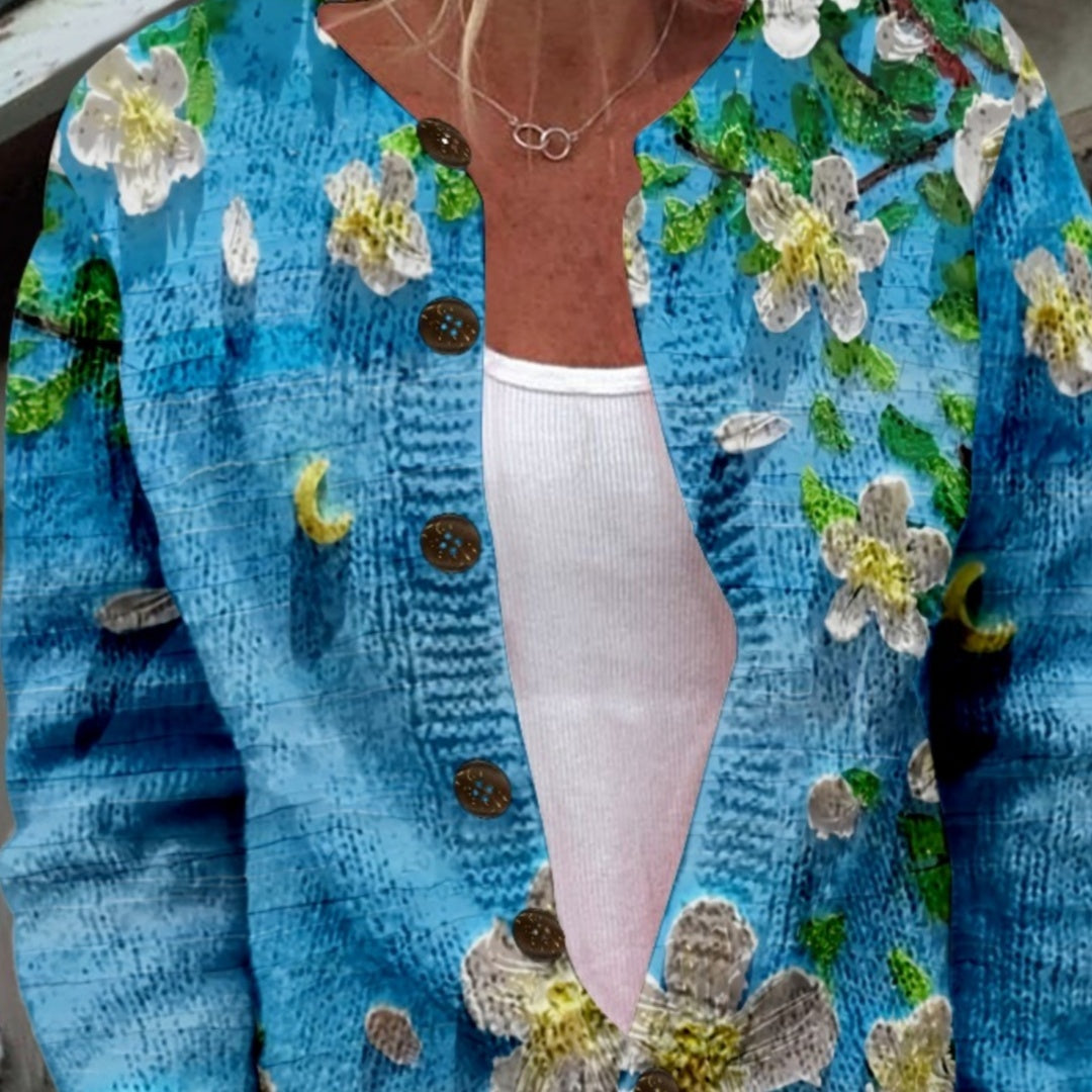 Women’s 3D Printed Knitted Cardigan