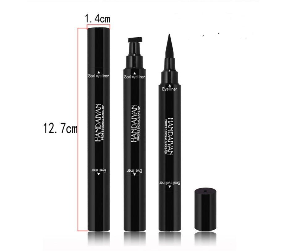 2-in-1 Double Head Seal Eyeliner – Triangle Stamp & Waterproof Liner