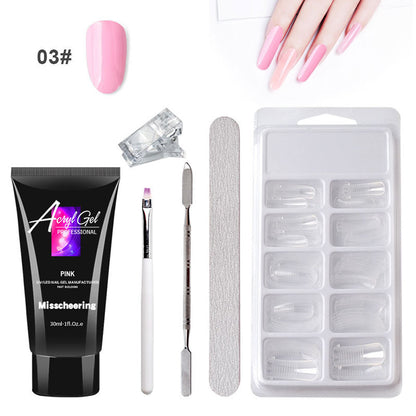 Painless Extension Gel Set – Quick Crystal Nail Art Without Paper Forms