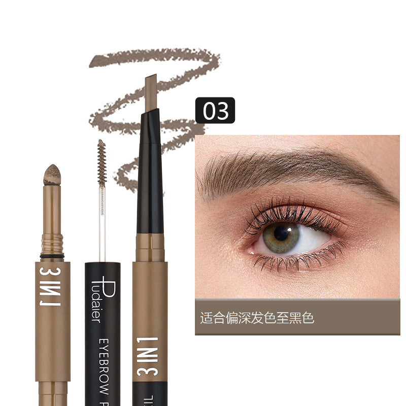 3-in-1 Triangle Waterproof Brow Pencil