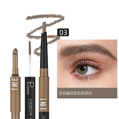3-in-1 Triangle Waterproof Brow Pencil