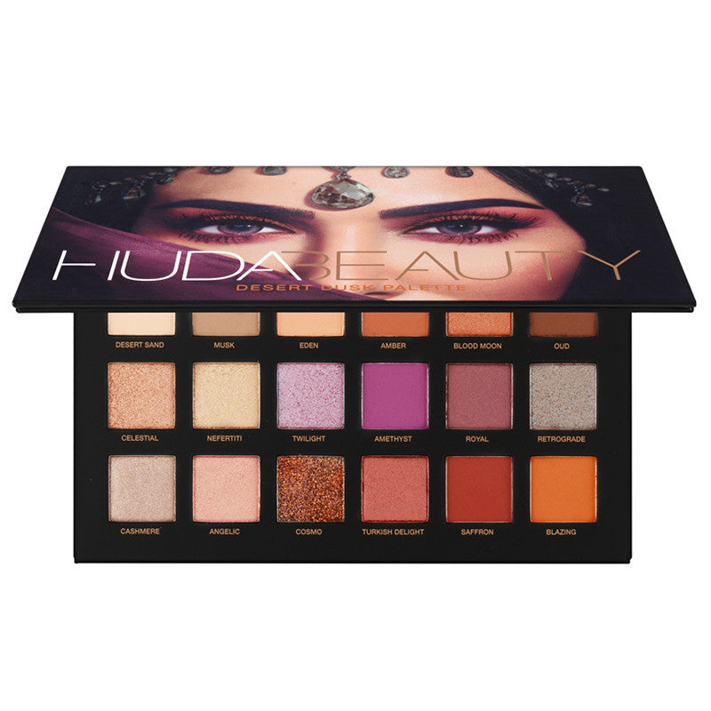 18-Color Eyeshadow Palette – Matte & Pearlescent Earth Tones