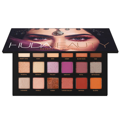 18-Color Eyeshadow Palette – Matte & Pearlescent Earth Tones