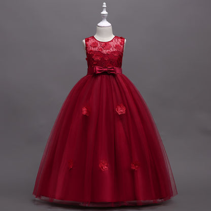 Girls Mesh Wedding & Evening Gown Dress