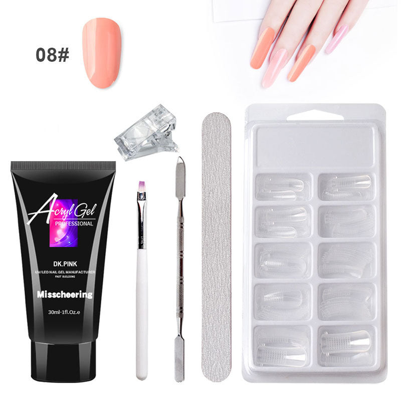 Painless Extension Gel Set – Quick Crystal Nail Art Without Paper Forms
