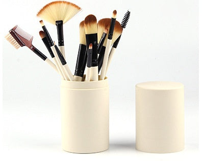 12-Pcs Makeup Brush Set – Blush, Eyeshadow, Eyelash & Highlighter Brushes