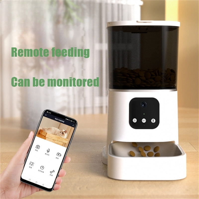 Smart Automatic Pet Feeder – Large Capacity WiFi Food Dispenser with Voice Recording, Timer & App Control for Cats & Dogs