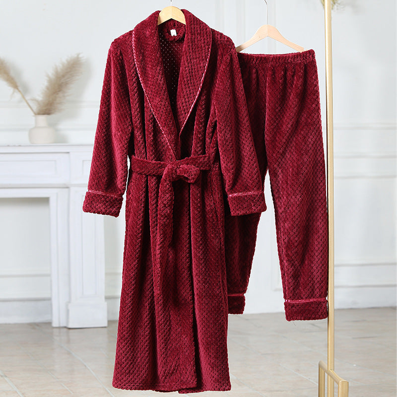 Men’s Flannel Thermal Pajamas Set – Warm Comfortable Sleepwear
