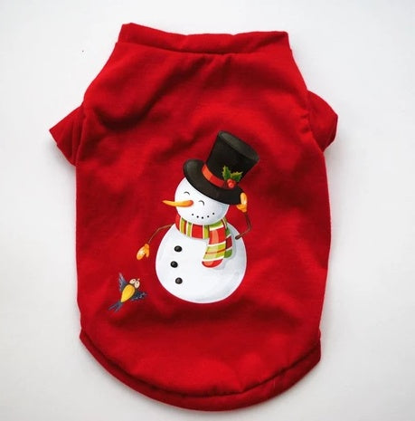Dog Christmas Costume Sweatshirt Vest Clothes