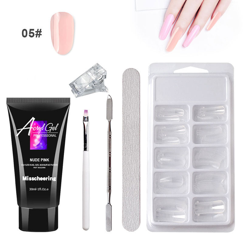 Painless Extension Gel Set – Quick Crystal Nail Art Without Paper Forms