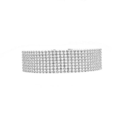 Women’s Crystal Rhinestone Choker Necklace – Wedding Jewelry