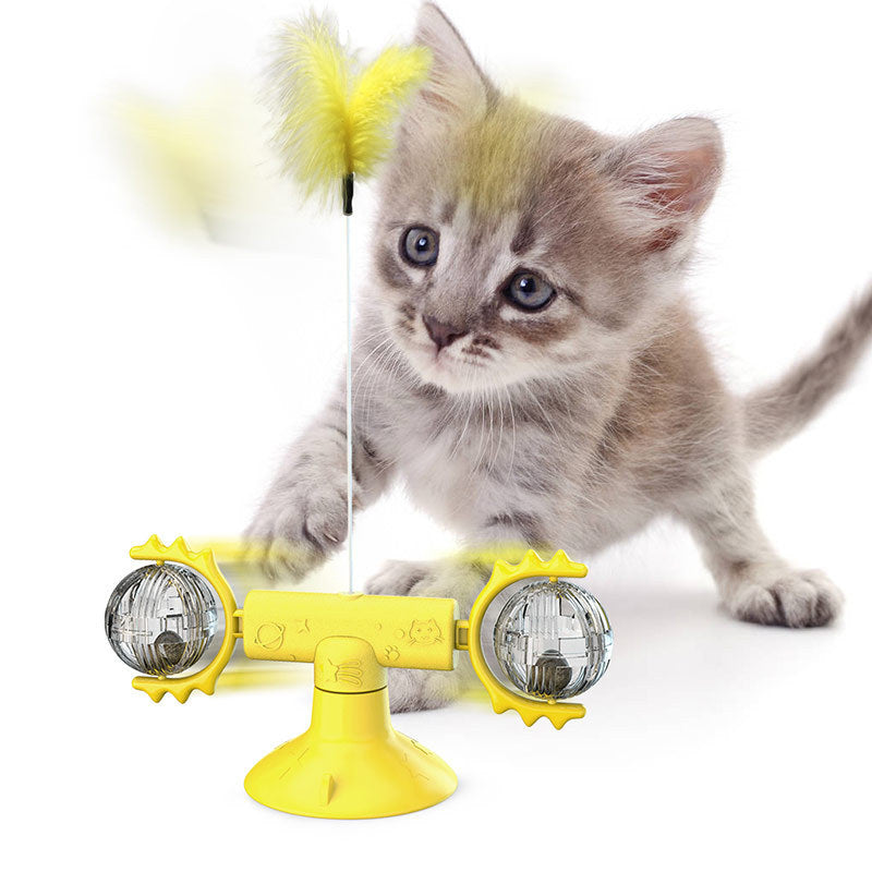 Rotating Cat Windmill Toy