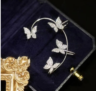 Butterfly Ear Clip and Hook Earrings – Women’s Fashion Jewelry