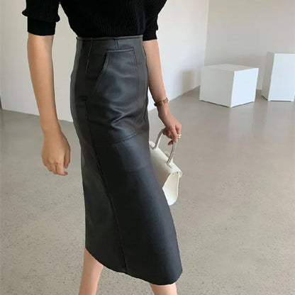 European Style Deep Split Skirt