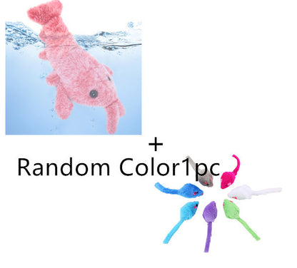 Electric Jumping Shrimp Cat Toy – USB Rechargeable Plush Lobster Simulation for Pets