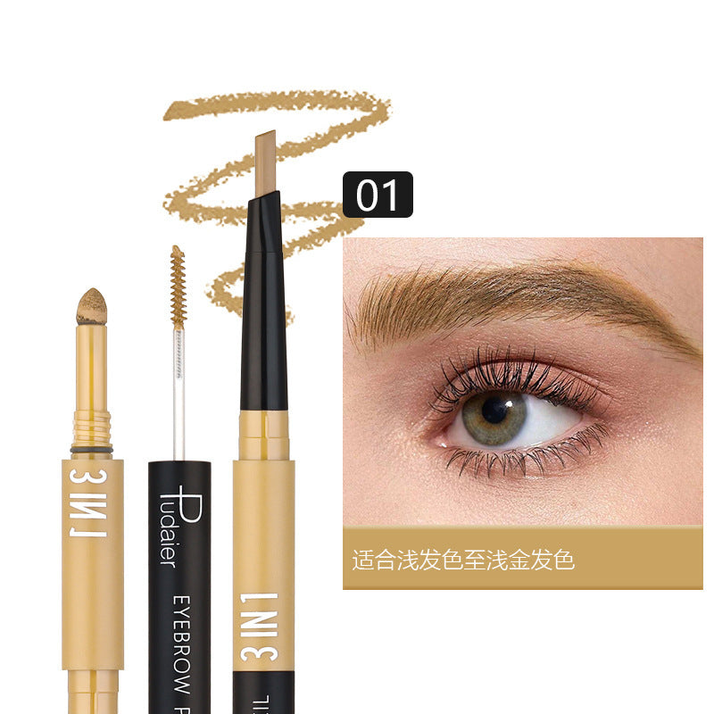 3-in-1 Triangle Waterproof Brow Pencil