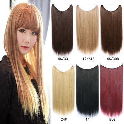 22-Inch Invisible Wire Hair Extension – Silky Straight Synthetic