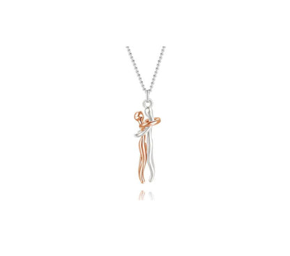 Love Hug Necklace for Couples – Unisex Jewelry Gift for Men and Women