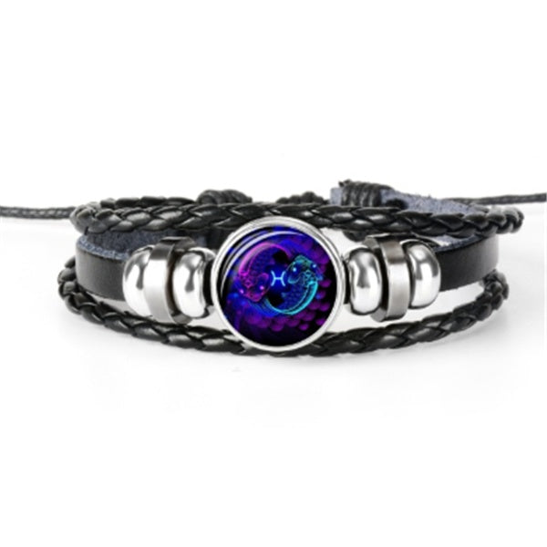 Zodiac Constellation Braided Bracelet – Unisex Jewelry