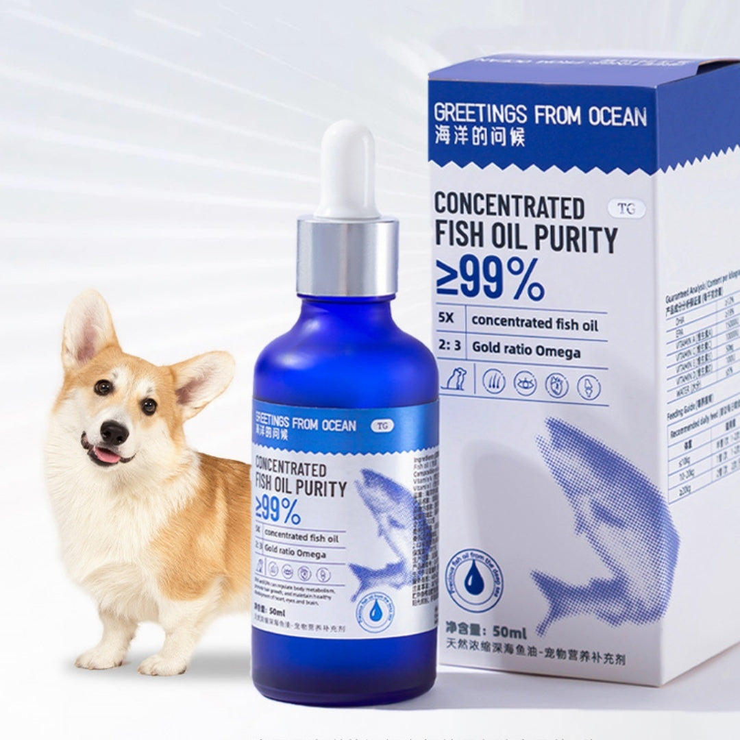 Norway Deep Sea Fish Oil – Skin, Coat & Nutrition Supplement for Small & Medium Dogs and Cats