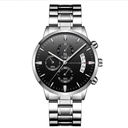 Men’s Stainless Steel Waterproof Quartz Watch