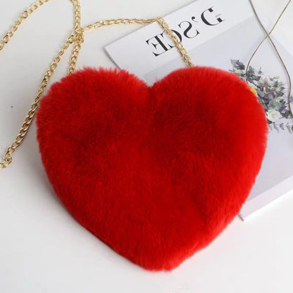 Love Plush Chain Shoulder Bag for Women – Valentine’s Day Party Bag