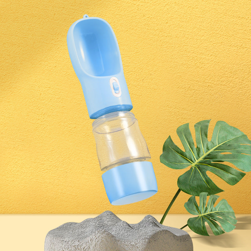 Portable Dog Water Bottle Feeder – Travel Pet Drinking & Food Bowl for Outdoor Use