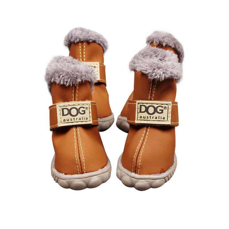 Warm Dog Snow Boots – Thick Winter Shoes for Teddy & Small Breeds