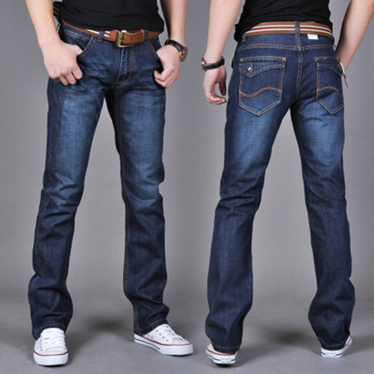 Men’s Straight-Leg Denim Pants – Trendy Casual Jeans