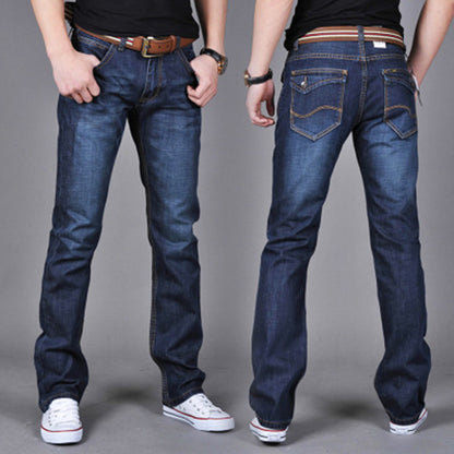 Men’s Straight-Leg Denim Pants – Trendy Casual Jeans