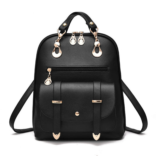 Women's PU Leather Backpack – Fashion Dual-Use Bag