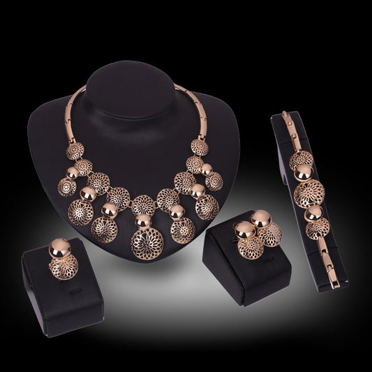 Korean Fashion Bridal 4-Piece Jewelry Set