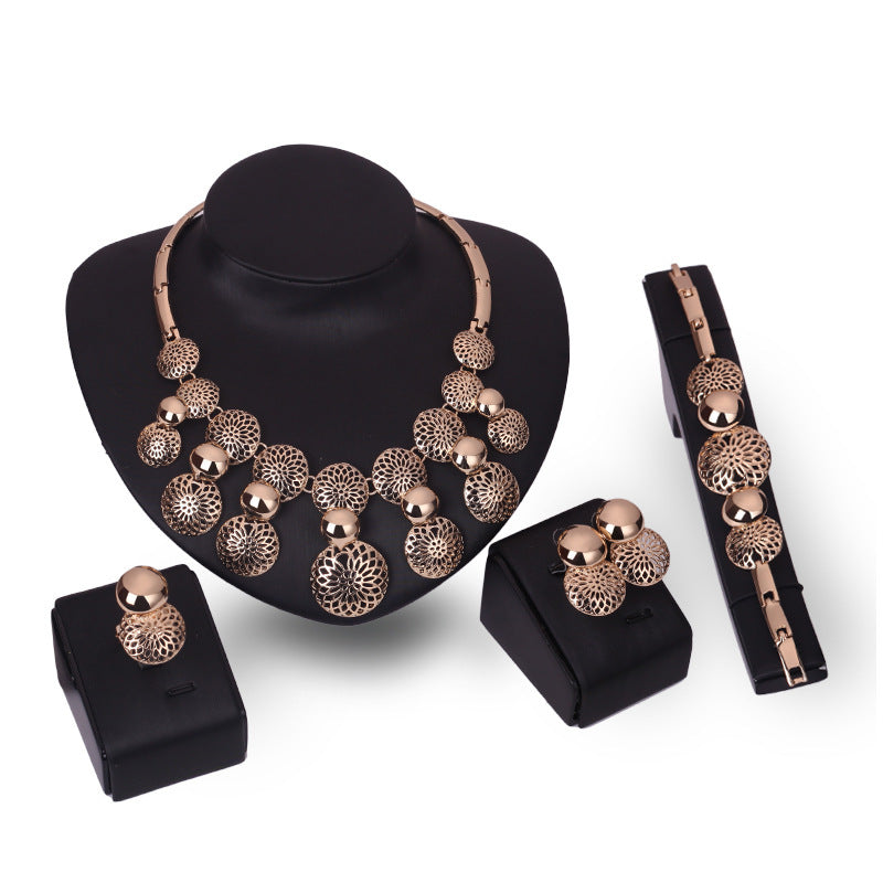 Korean Fashion Bridal 4-Piece Jewelry Set