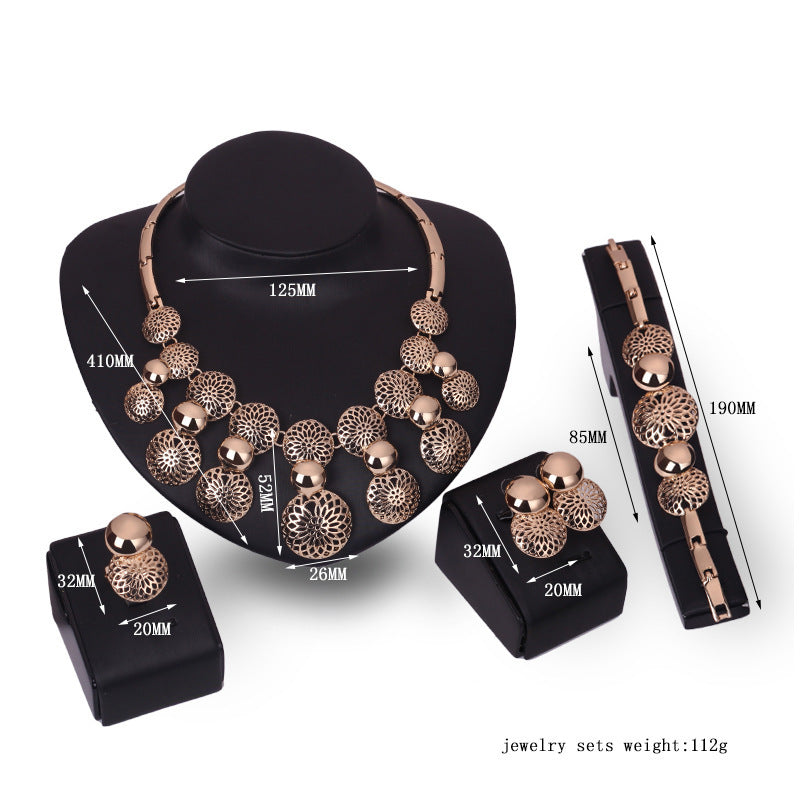 Korean Fashion Bridal 4-Piece Jewelry Set