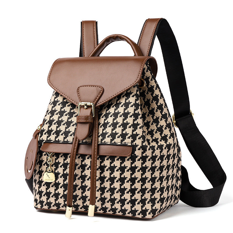 Women’s Houndstooth Travel Backpack