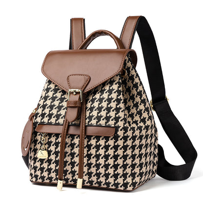 Women’s Houndstooth Travel Backpack