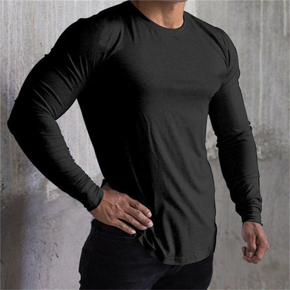 Men’s Long Sleeve Sports Shirt – Loose Fit Quick Dry Training Top