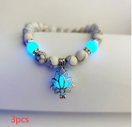 Luminous Lotus Natural Stone Healing Bracelet