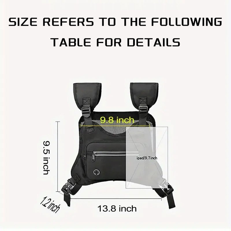 Outdoor Sports Reflective Chest Bag – Adjustable Running & Cycling Vest