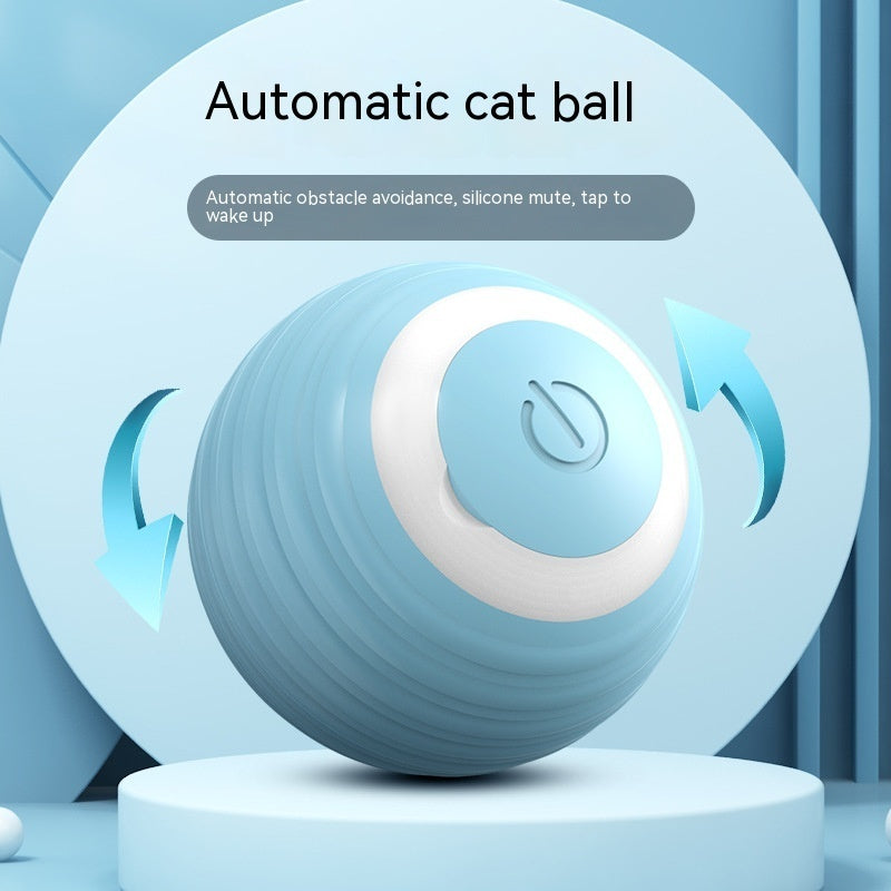 Automatic Bouncing Rolling Cat Toy Ball – Smart Self-Moving Interactive Toy for Kittens & Indoor Cats