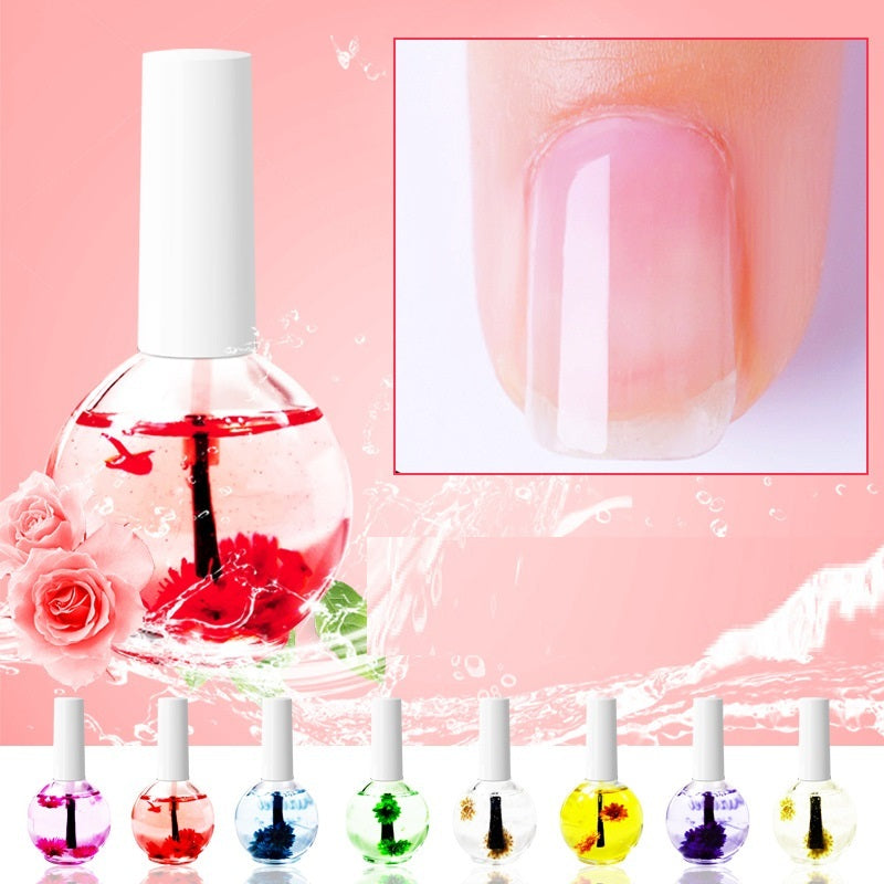 Nail Beauty Treatment Oil – Dried Flower Nutrition Base Coat & Moisturizing Nail Care Solution